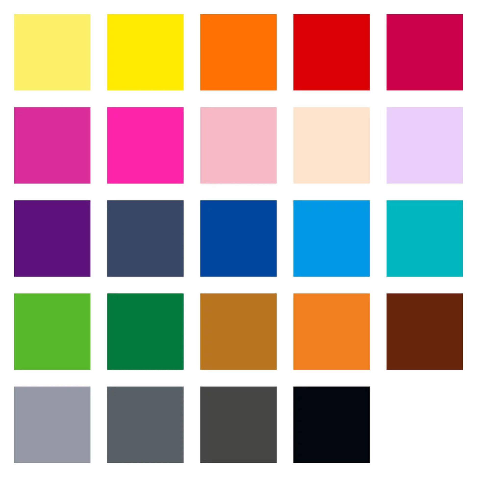 Staedtler Pigment Arts Multi Ink Brush Pens - Basic Colours - Set of 24 - Colour Swatches