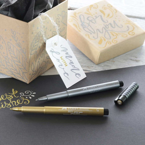 Faber-Castell Pitt Artist Pen Calligraphy, Subtle Tones 6 Count Set