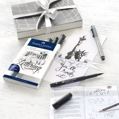 Faber-Castell Indian Ink Pitt Artist Pens - Hand Lettering Set of 9 - Mood Photo