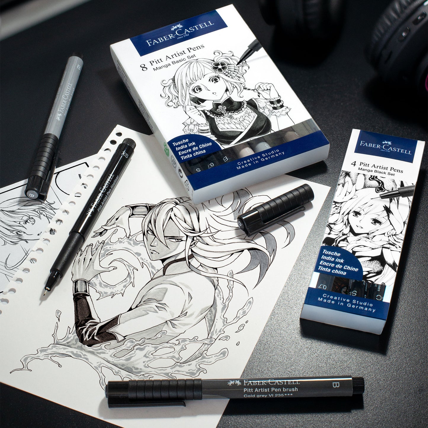 Faber-Castell Fine Pitt Brush Pens - Manga - Sample illustration