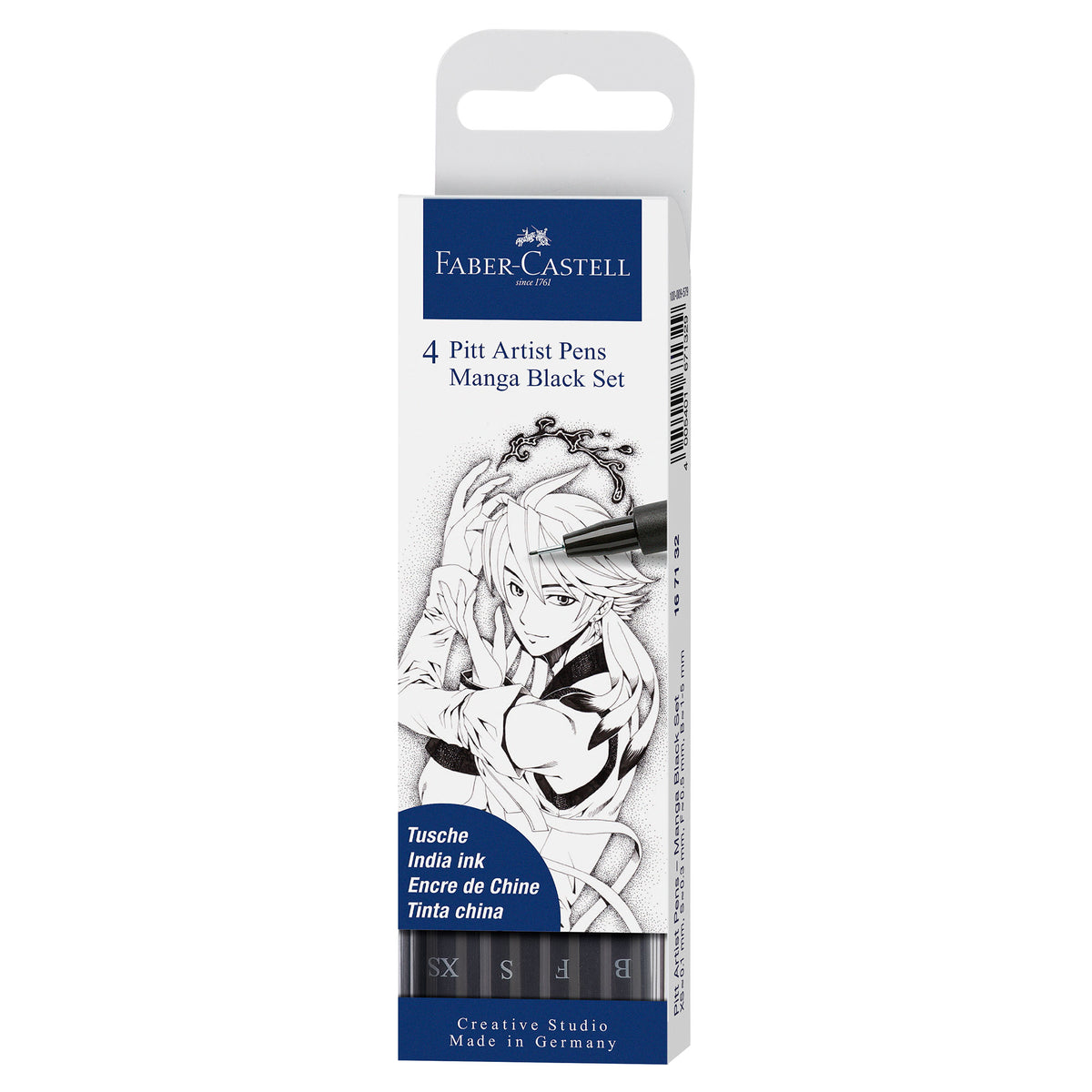 Faber-Castell Fine Pitt Brush Pen Set of 4 - Manga