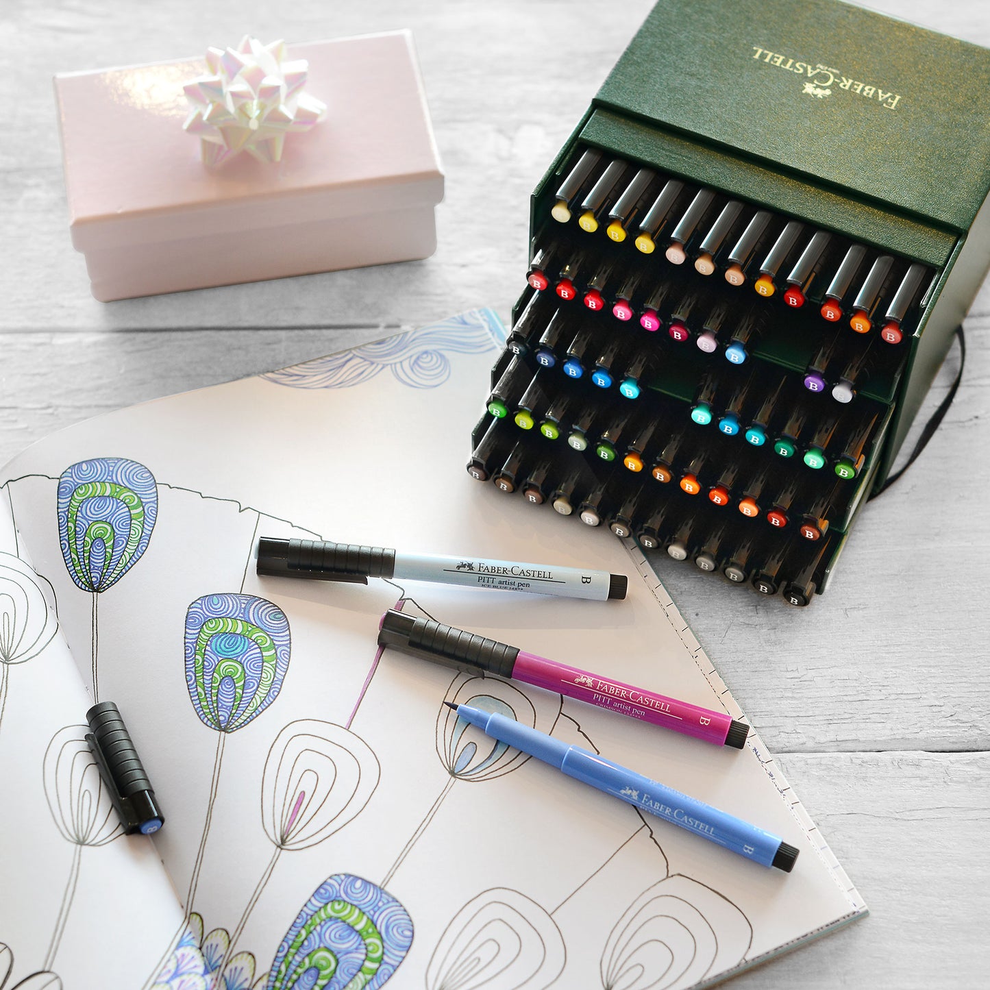 Faber-Castell Pitt Pens Brush Set of 60 - Sample Illustration Mood Photo