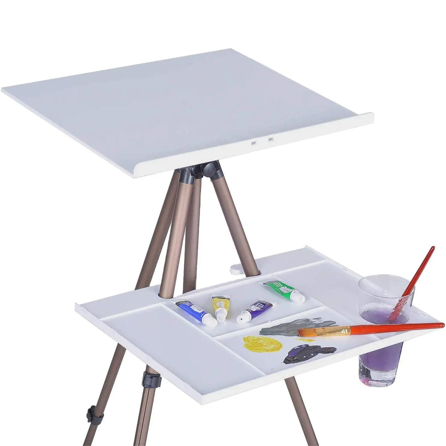 Plein Air Easel in use with the canvas shelf in a vertical position