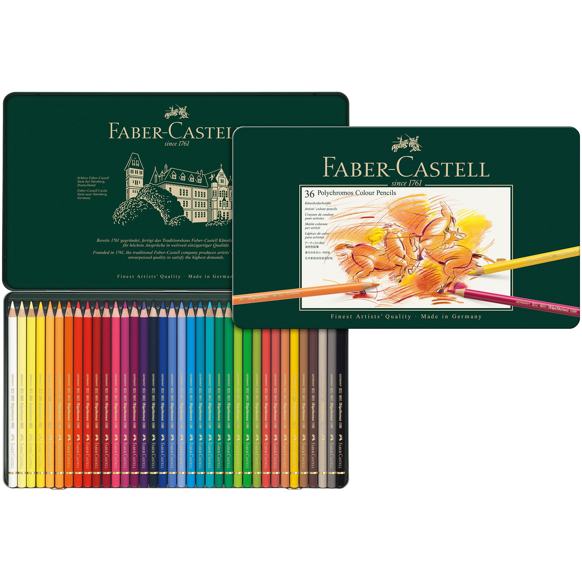 Faber Castell - Tin of 36 Polychromos Pencils