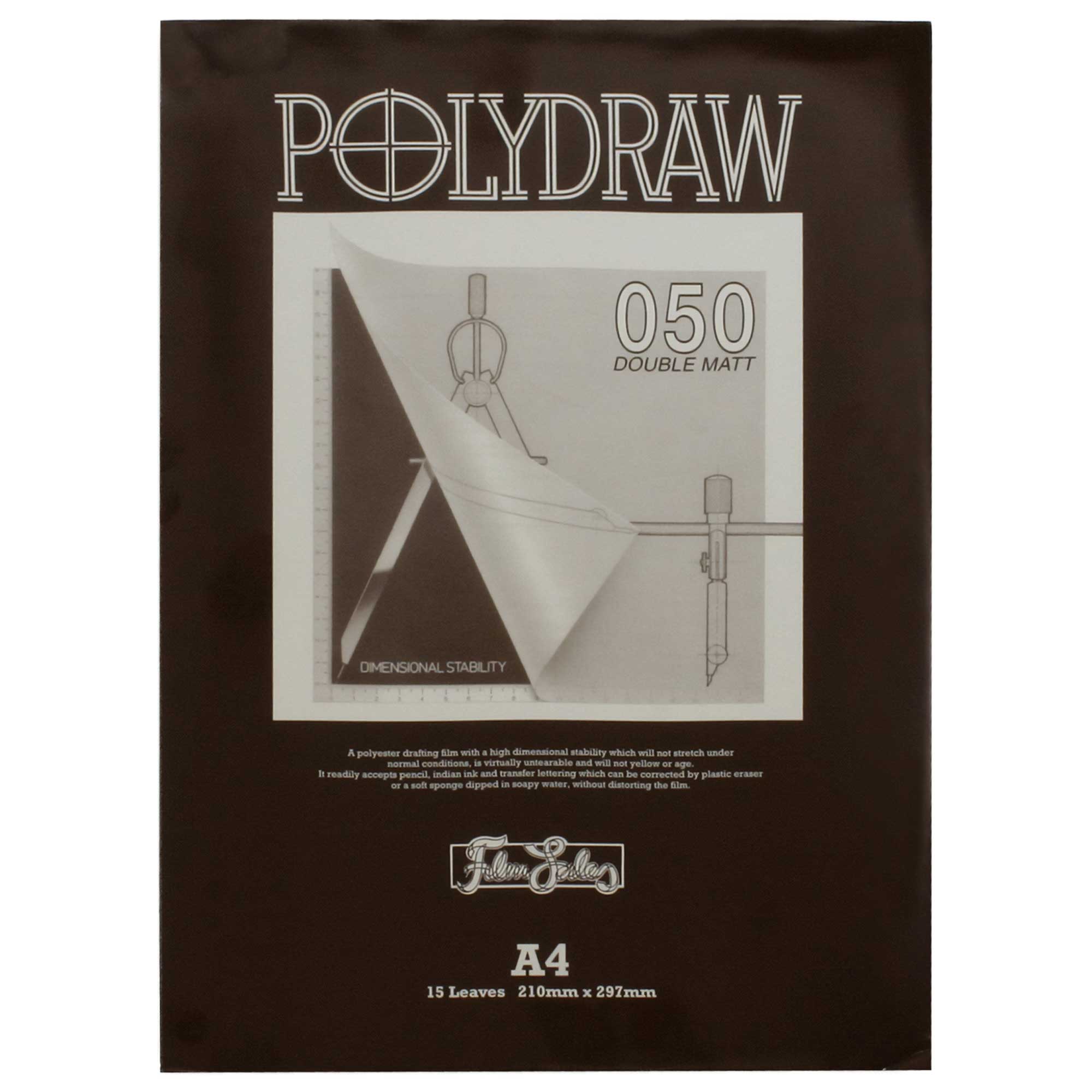 Polydraw Drafting Film 50 Micron Pads - 15 Sheets