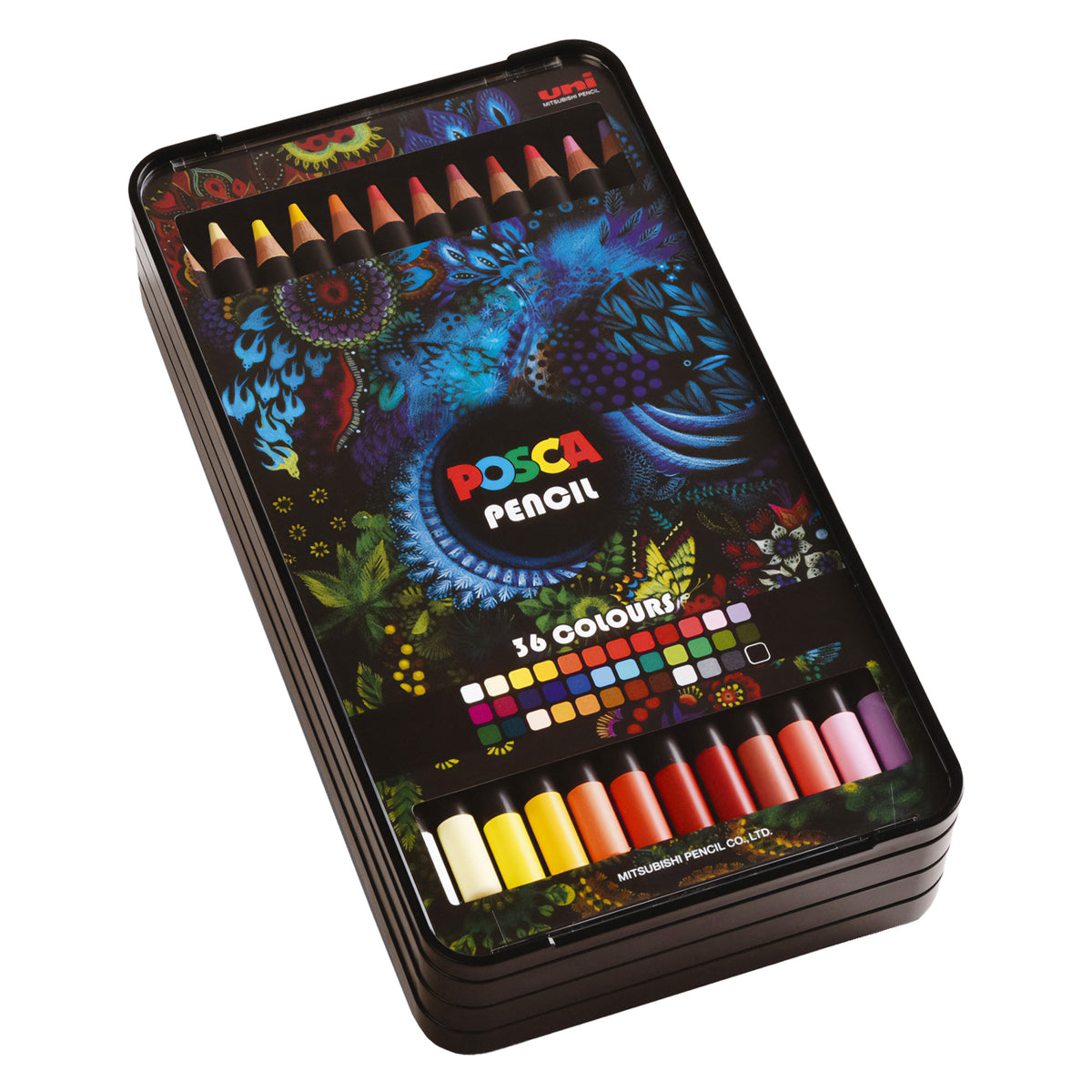 Uni Posca Coloured Pencils - Set of 36 Assorted Colours