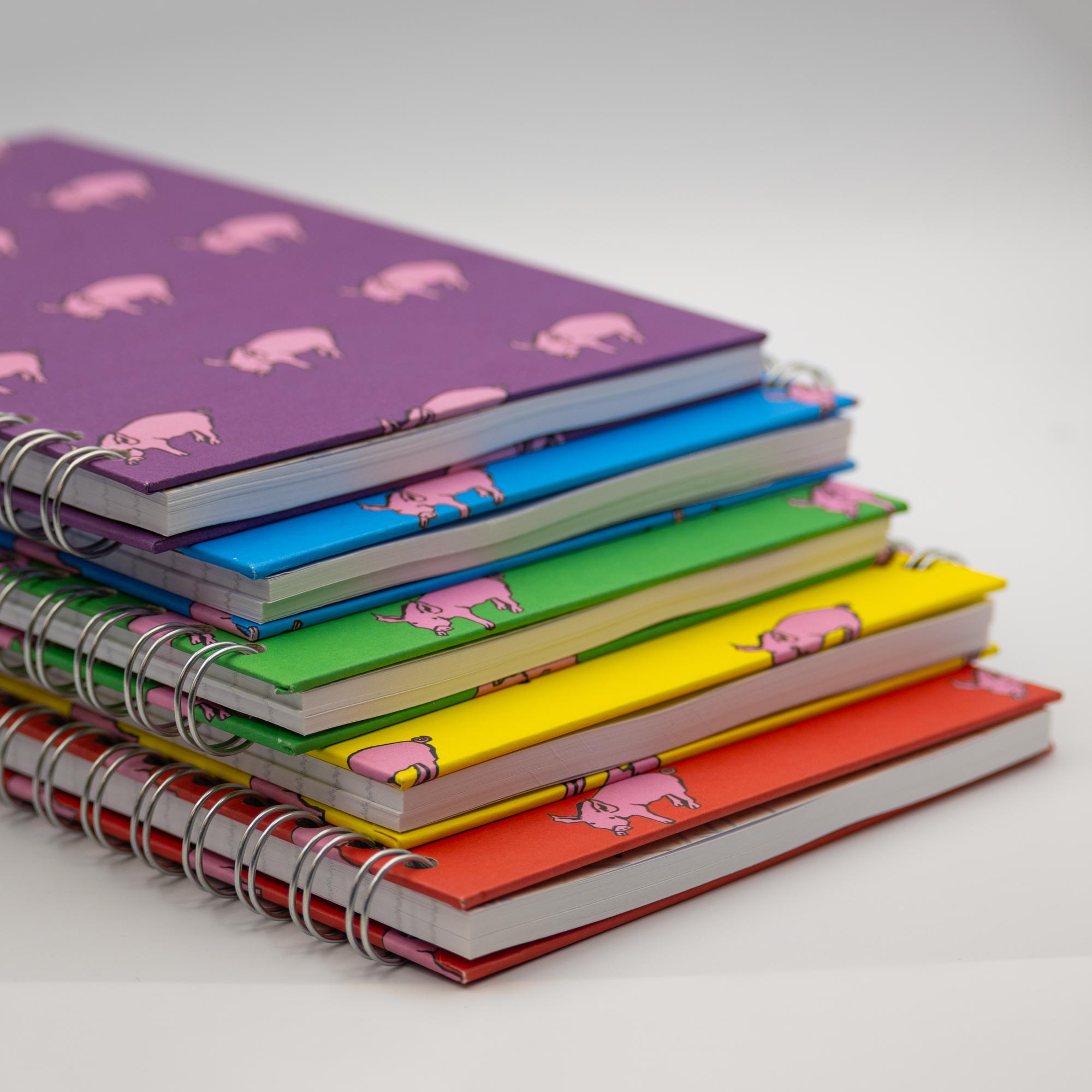 Pink Pig Notebooks Posh Patterned Cover Colours