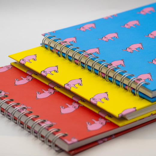 Pink Pig Sketchbooks Posh Patterned Cover - 150gsm Cartridge Paper - 35 Leaves - Cover Colours