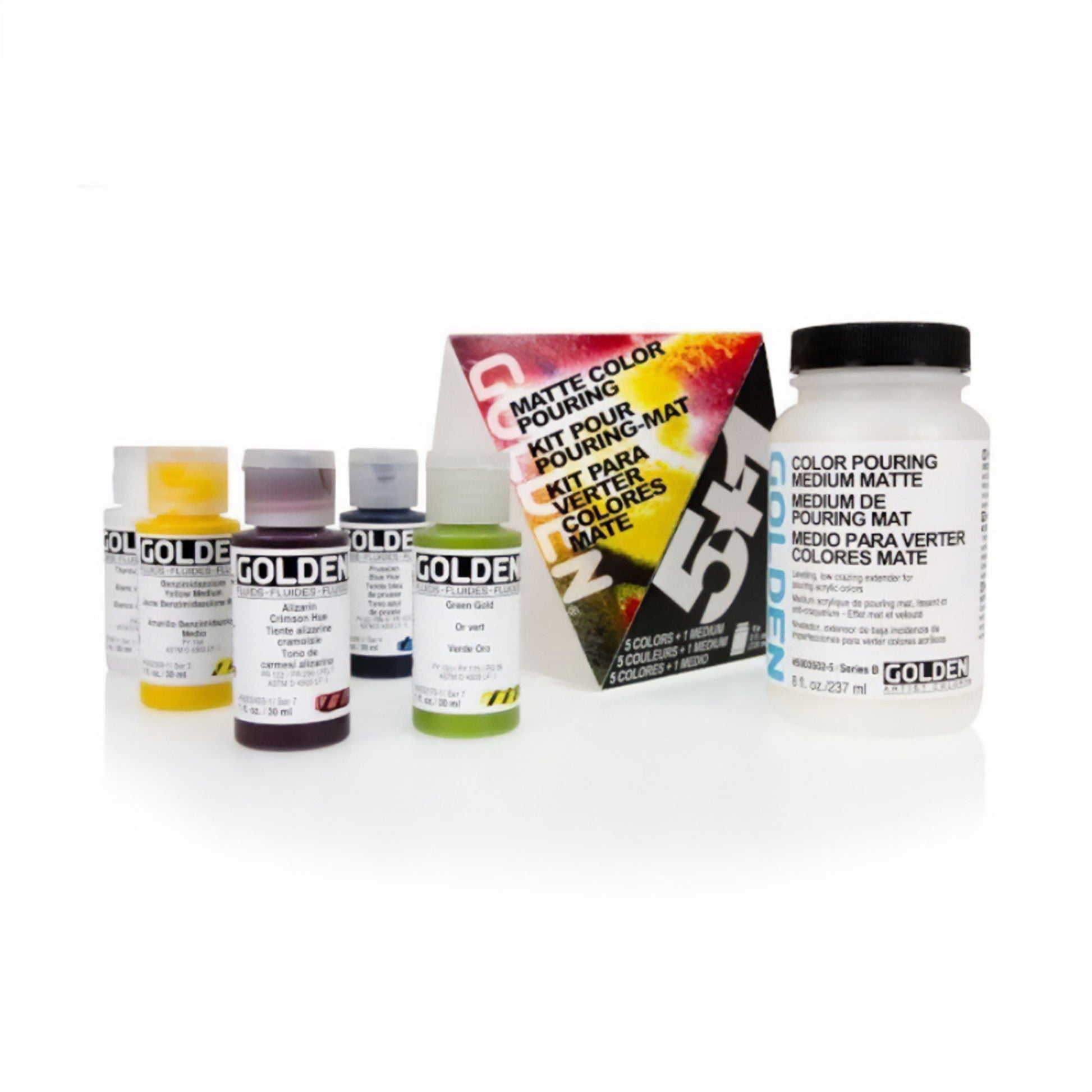 Golden Pouring Medium Set - Matte