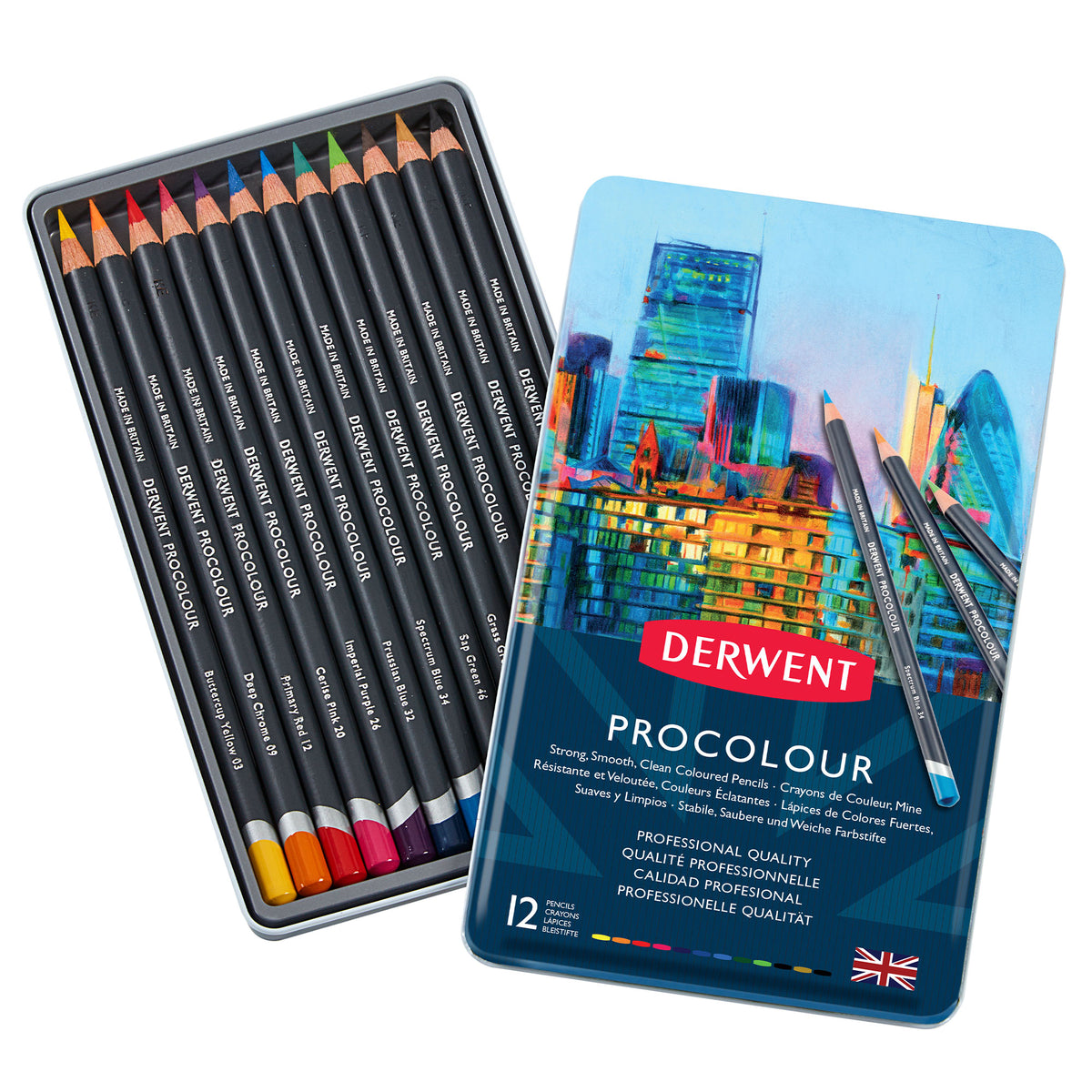 Derwent Procolour Pencil Metal/Tin Box Sets