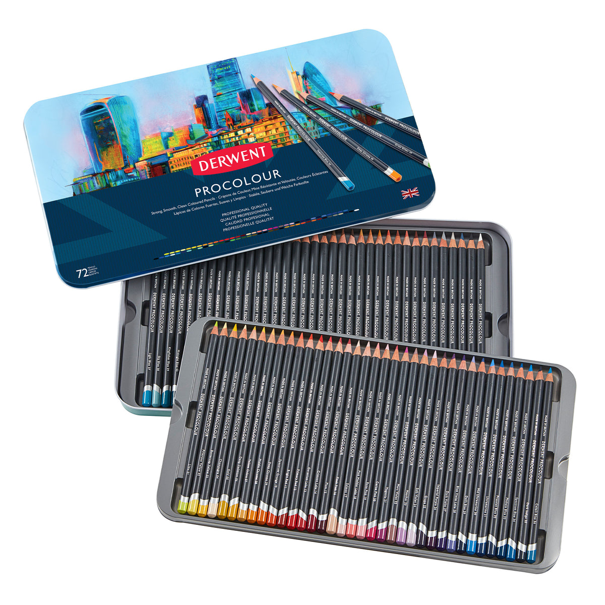 Derwent Procolour Pencils Tin - Set of 72