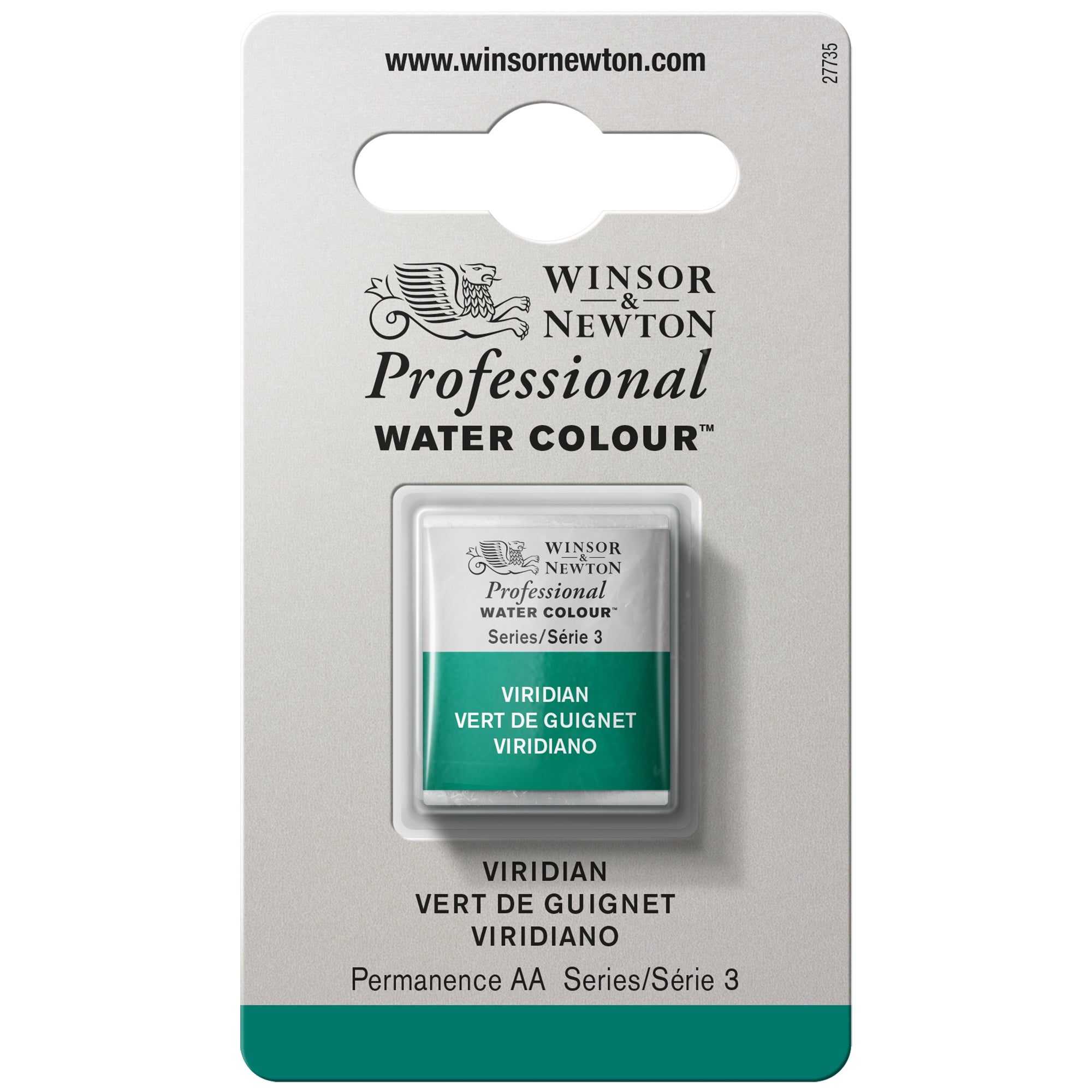 Winsor & Newton Professional Watercolour Half Pans (Singles) - Series 3 - Viridian