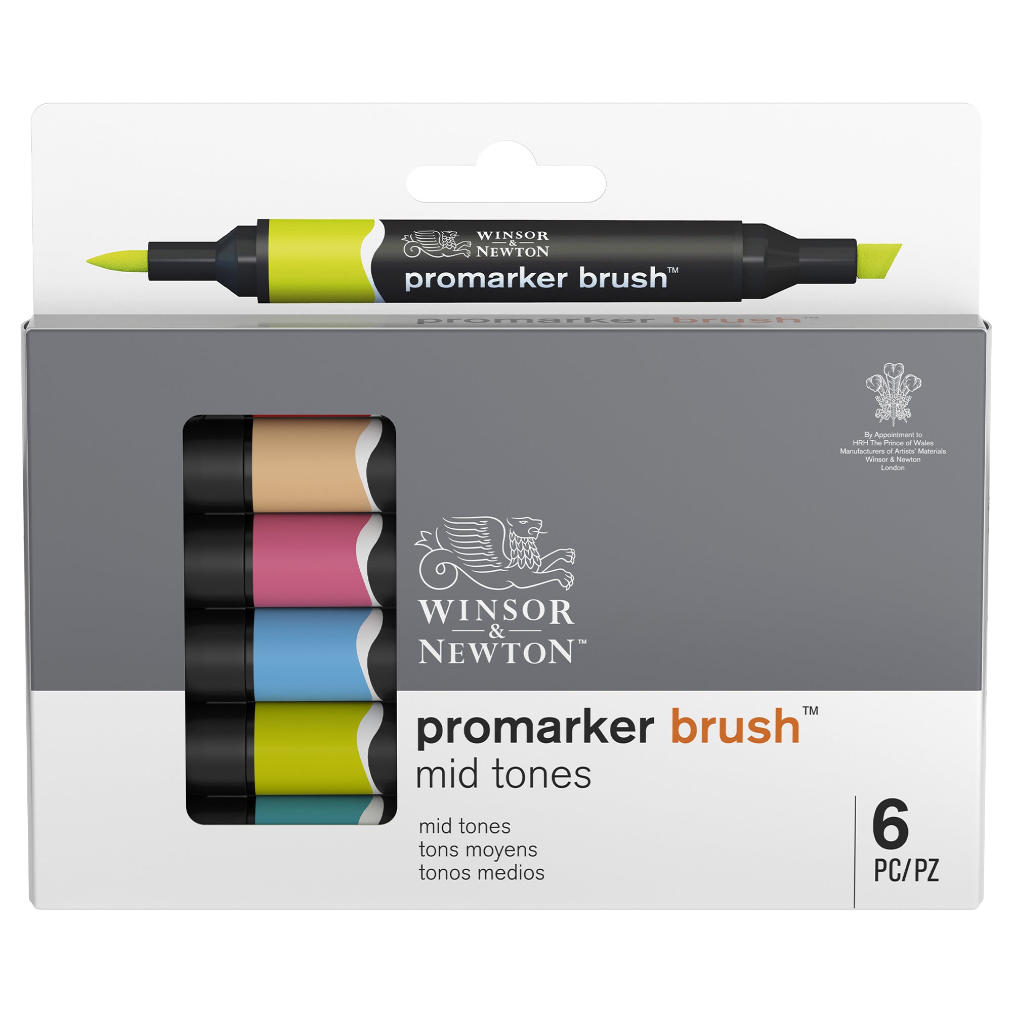 Winsor & Newton Promarker BRUSH - Mid Tones 