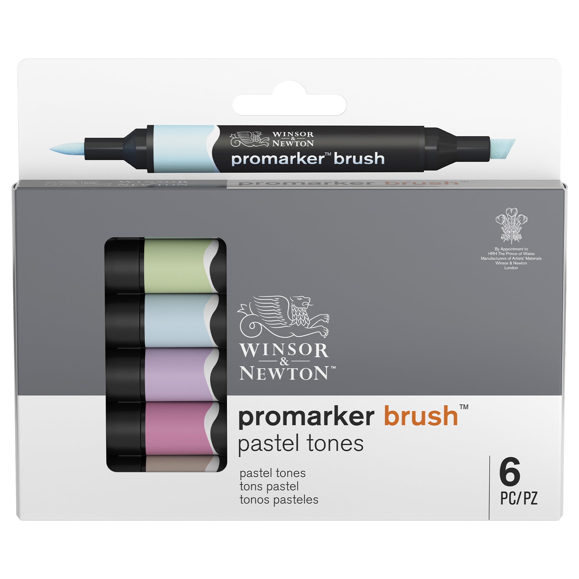 Winsor & Newton Promarker BRUSH - Pastel Tones - Box