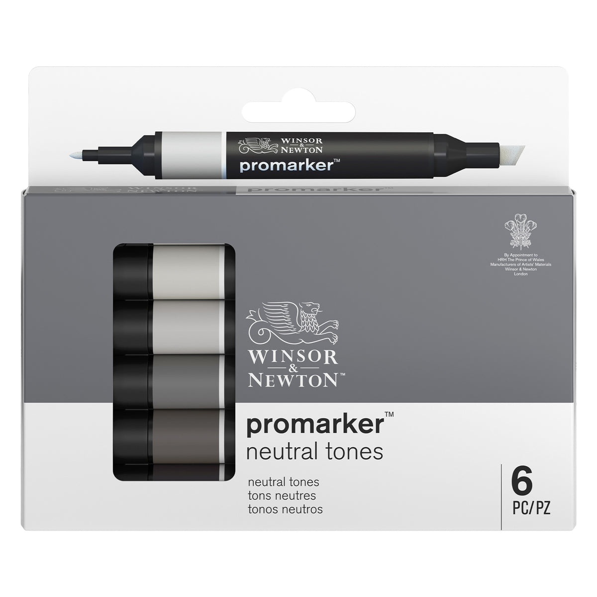 Winsor &amp; Newton Promarkers Set of 6 - Neutral Tones