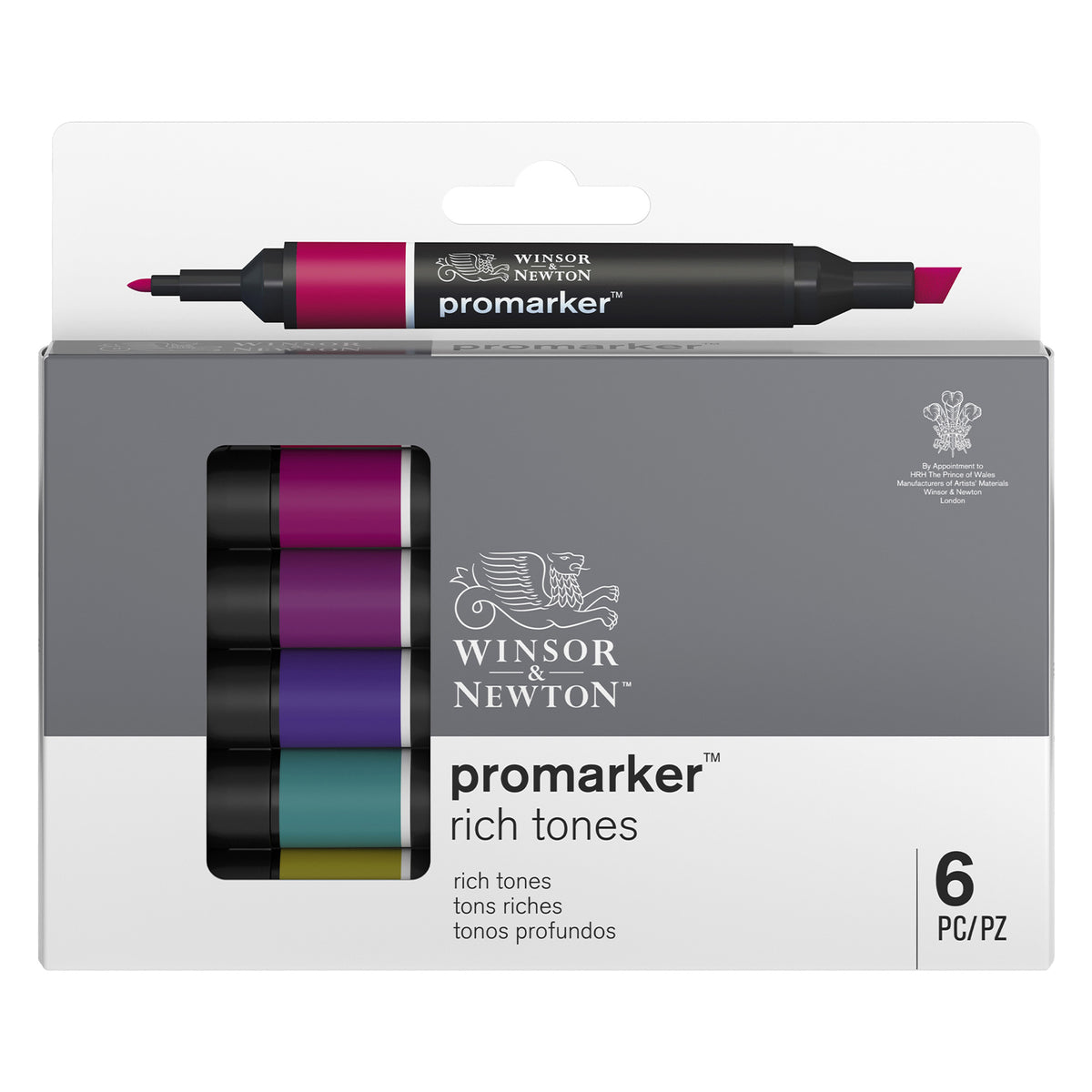 Winsor &amp; Newton Promarkers Set of 6 - Rich Tones