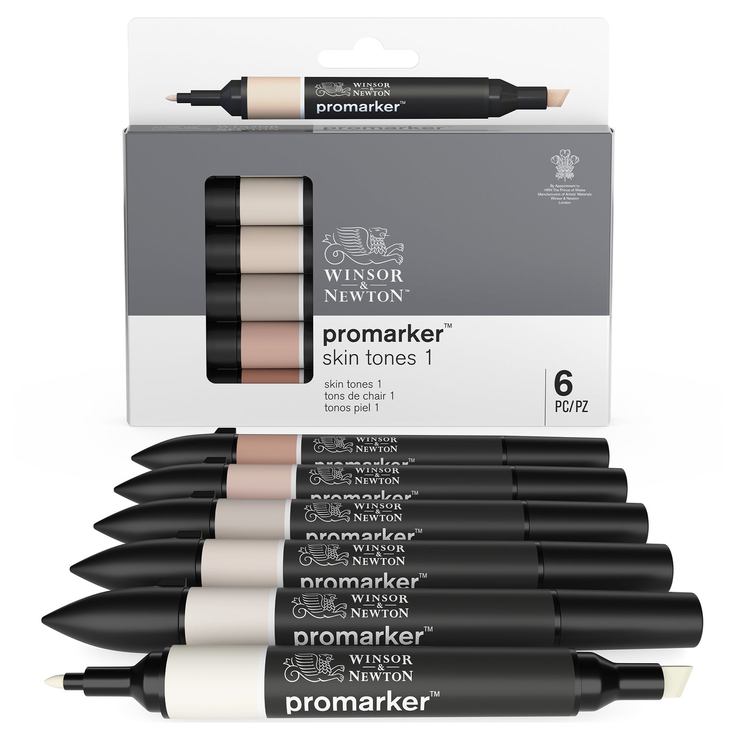 Winsor & Newton Promarker - Skin Tones (Set 1) - Set of 6
