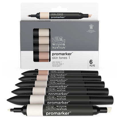 Winsor & Newton Promarker - Skin Tones (Set 1) - Set of 6