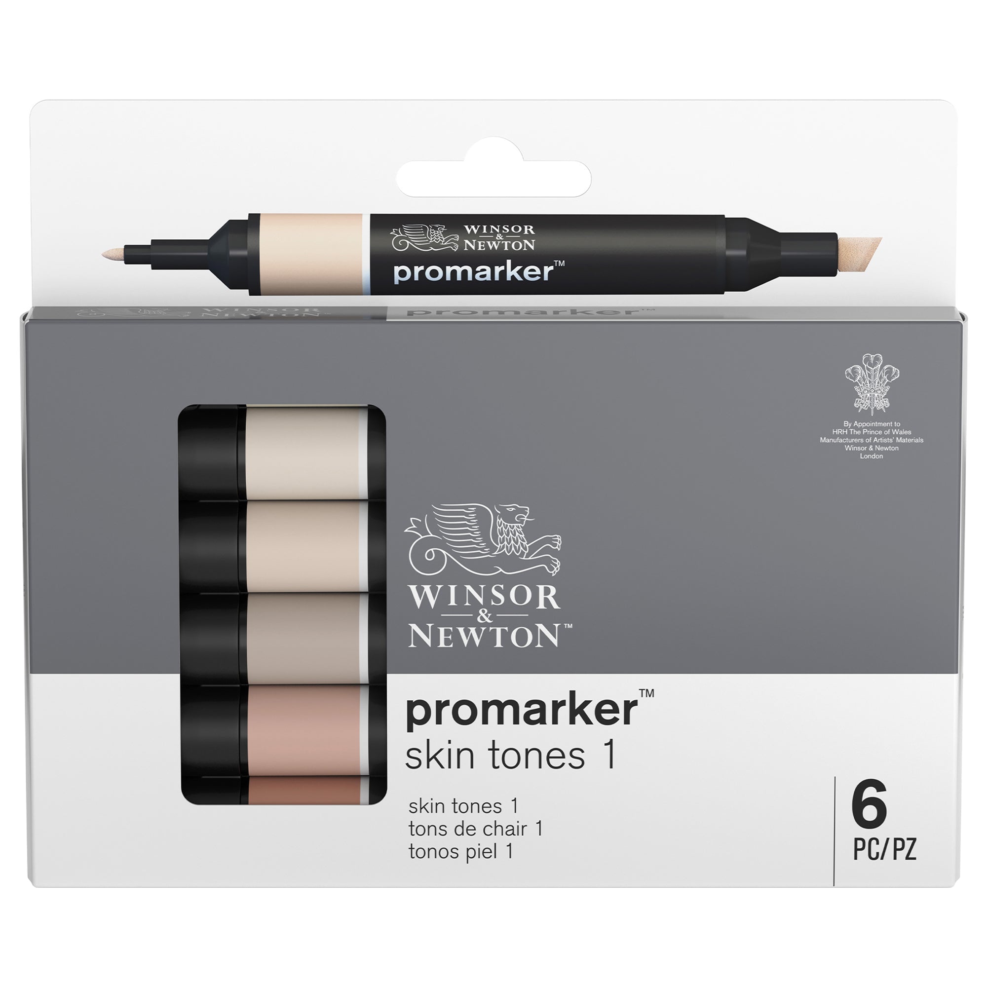 Winsor & Newton Promarker - Skin Tones (Set 1) - Set of 6