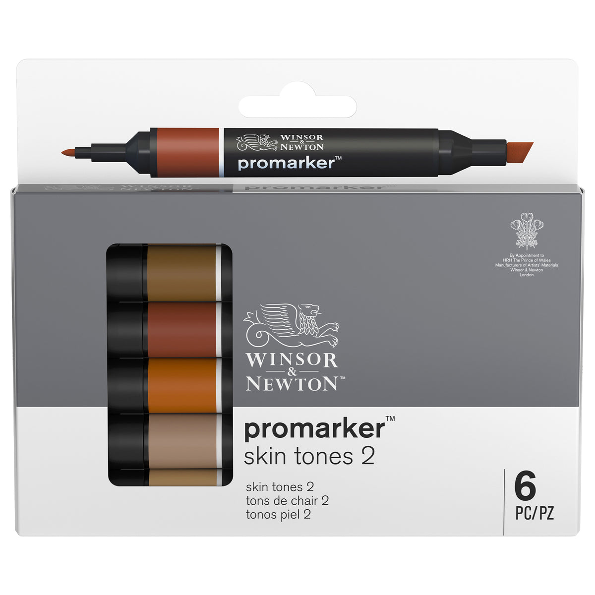 Winsor &amp; Newton Promarker - Skin Tones (Set 2) - Set of 6