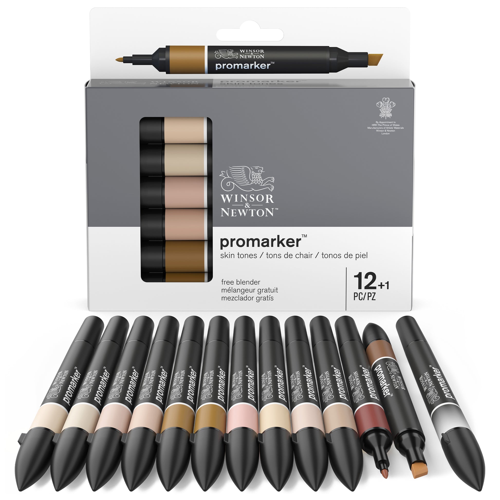 Winsor & Newton Promarker - Skin Tones Set - Box with Markers