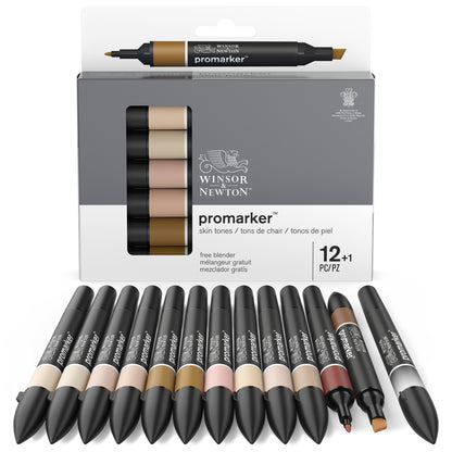 Winsor & Newton Promarker - Skin Tones Set - Box with Markers