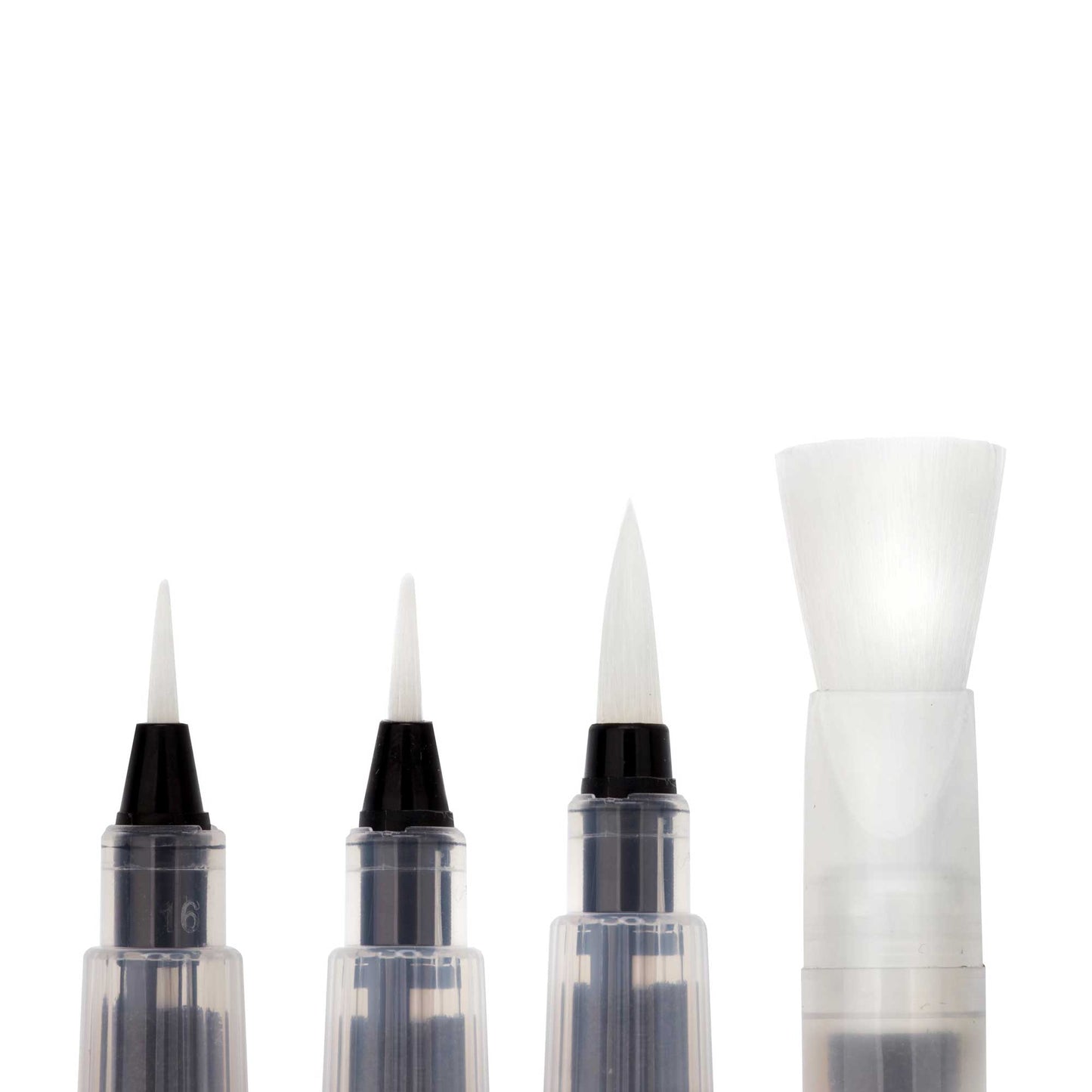 Derwent Push Button Waterbrush Assorted Set of 4 Closeup