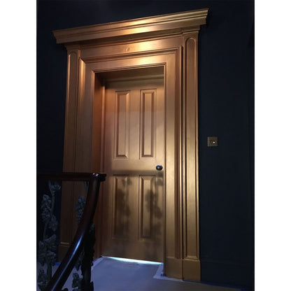 Roberson Liquid Metal Acrylic Paints used to give a door a golden sheen