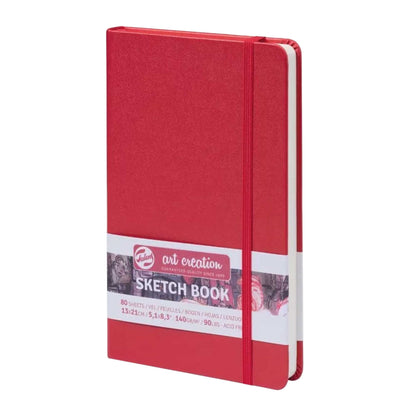 Royal Talens Art Creation Paper Hardback Sketchbook - Red, 13 x 21cm