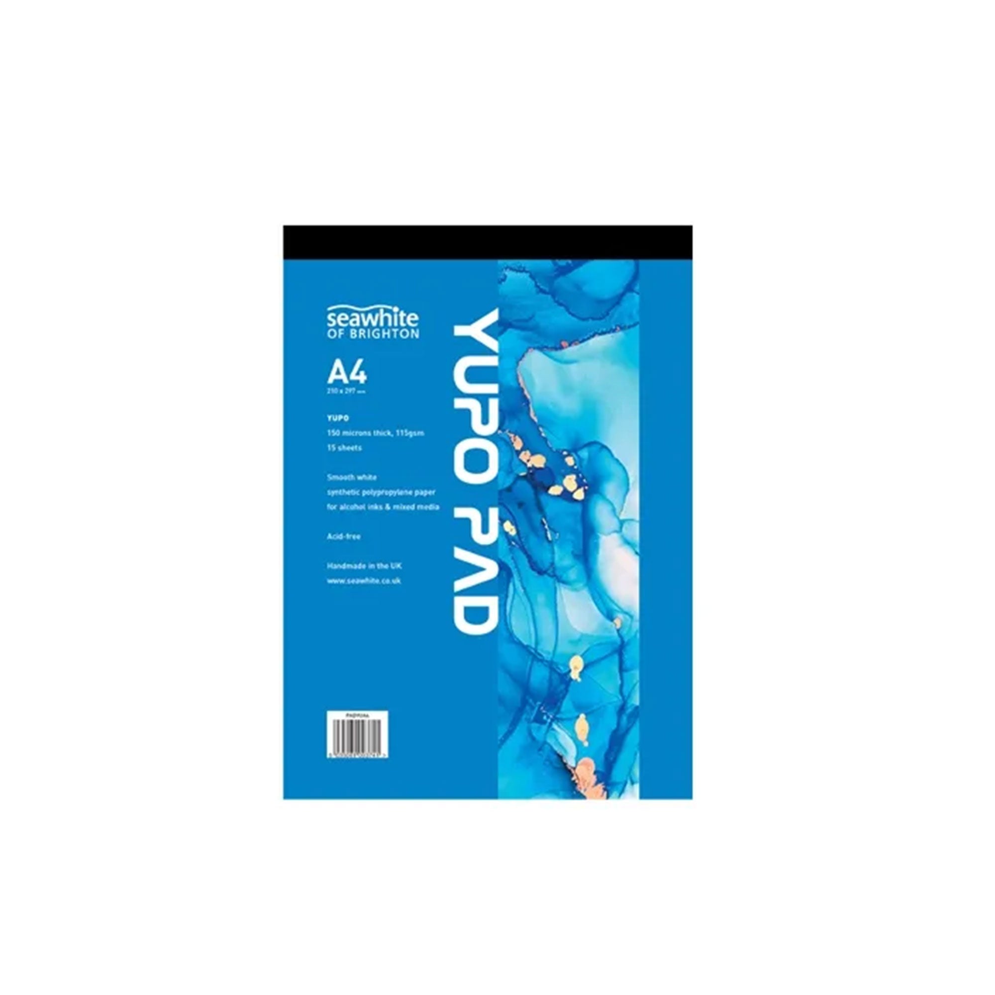 Seawhite Yupo Pad 15 sheets 115gsm smooth white paper for vibrant ink and paint applications