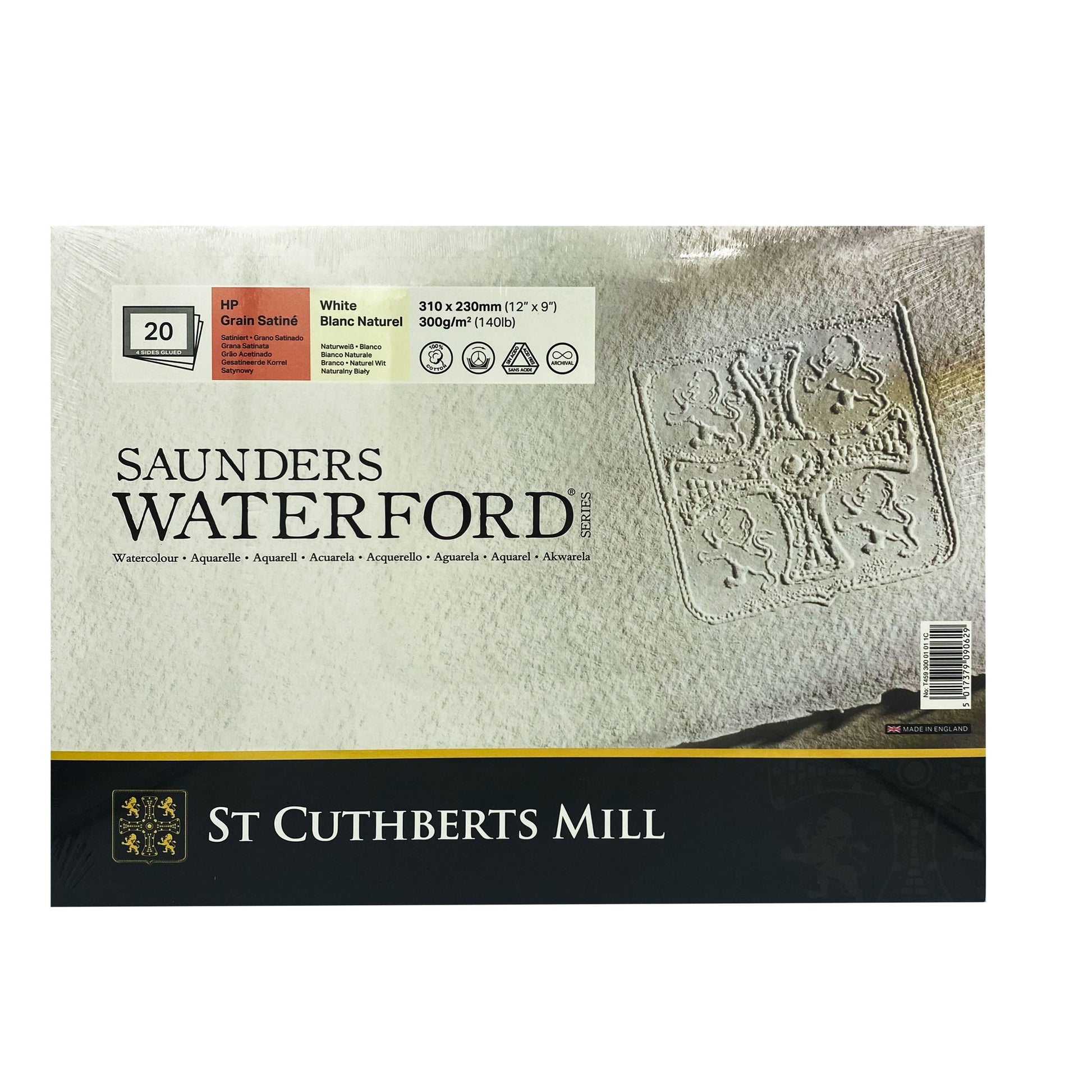 Saunders Waterford Block - 300gsm - 140lb - Hot Pressed - 310 x 230mm