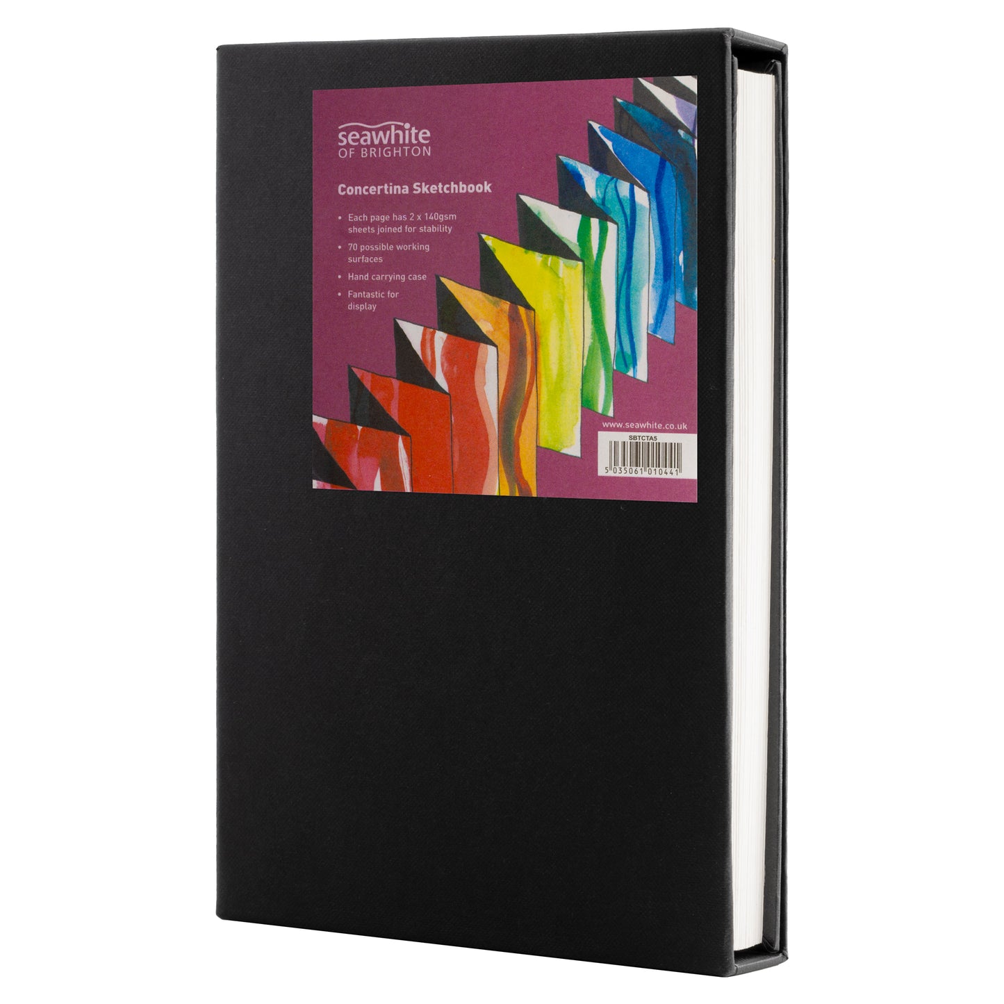 Seawhite A5 Concertina Sketchbook - In Protective Carrying Case