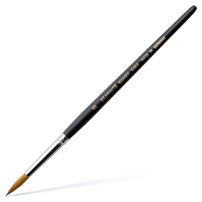 Seawhite Pure Kolinsky Red Sable Brush - Size 8