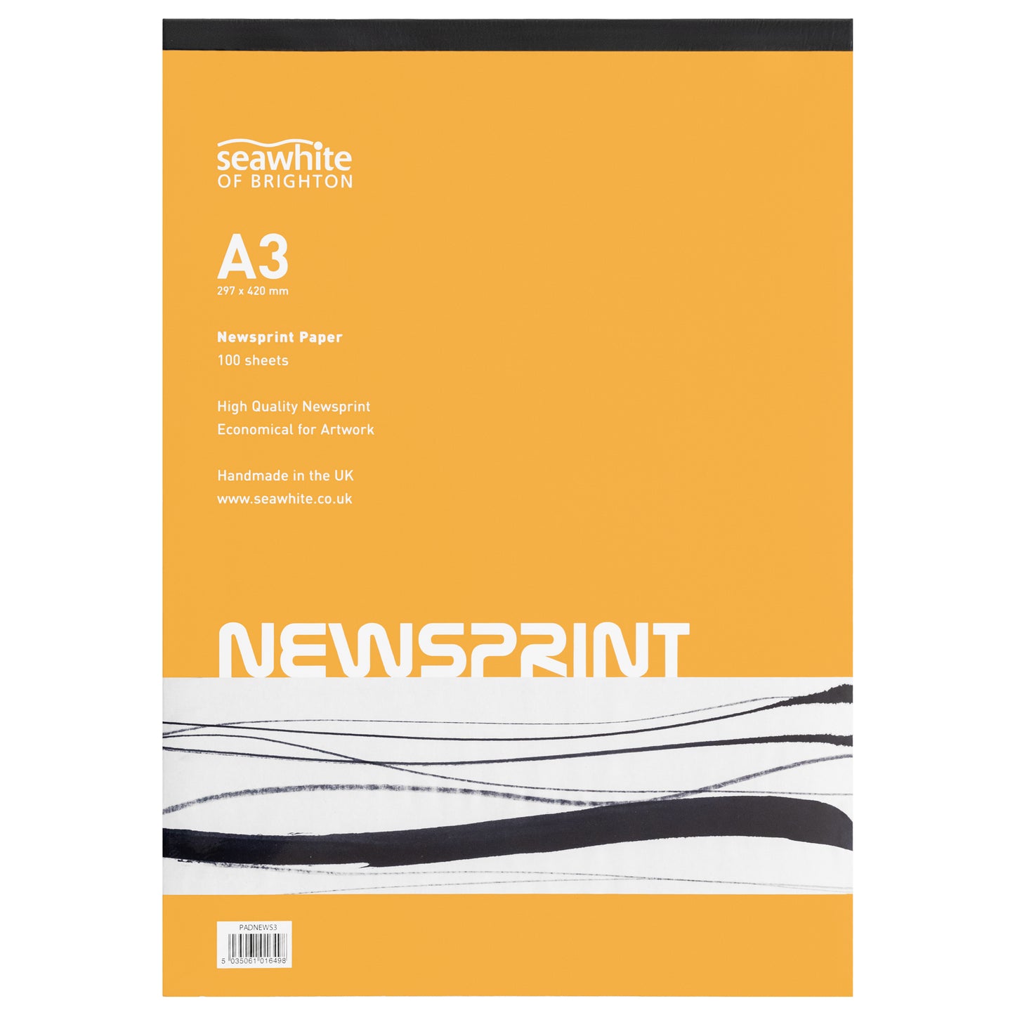 Seawhite Newsprint Paper Pad - 49gsm - 100 Leaves - A3