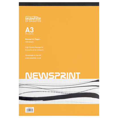 Seawhite Newsprint Paper Pad - 49gsm - 100 Leaves - A3