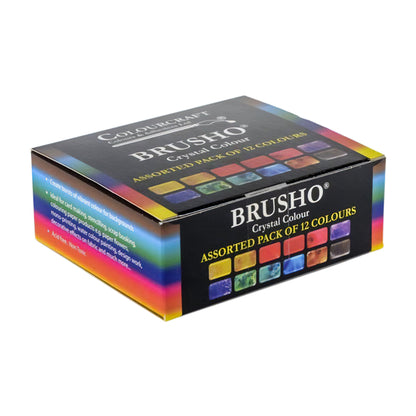 Brusho 15g Starter Pack - Fixed Assortment 12 Colours Box