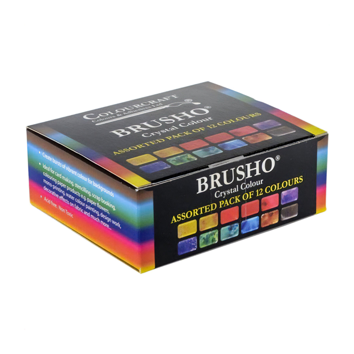 Brusho 15g Starter Pack - Fixed Assortment 12 Colours Box
