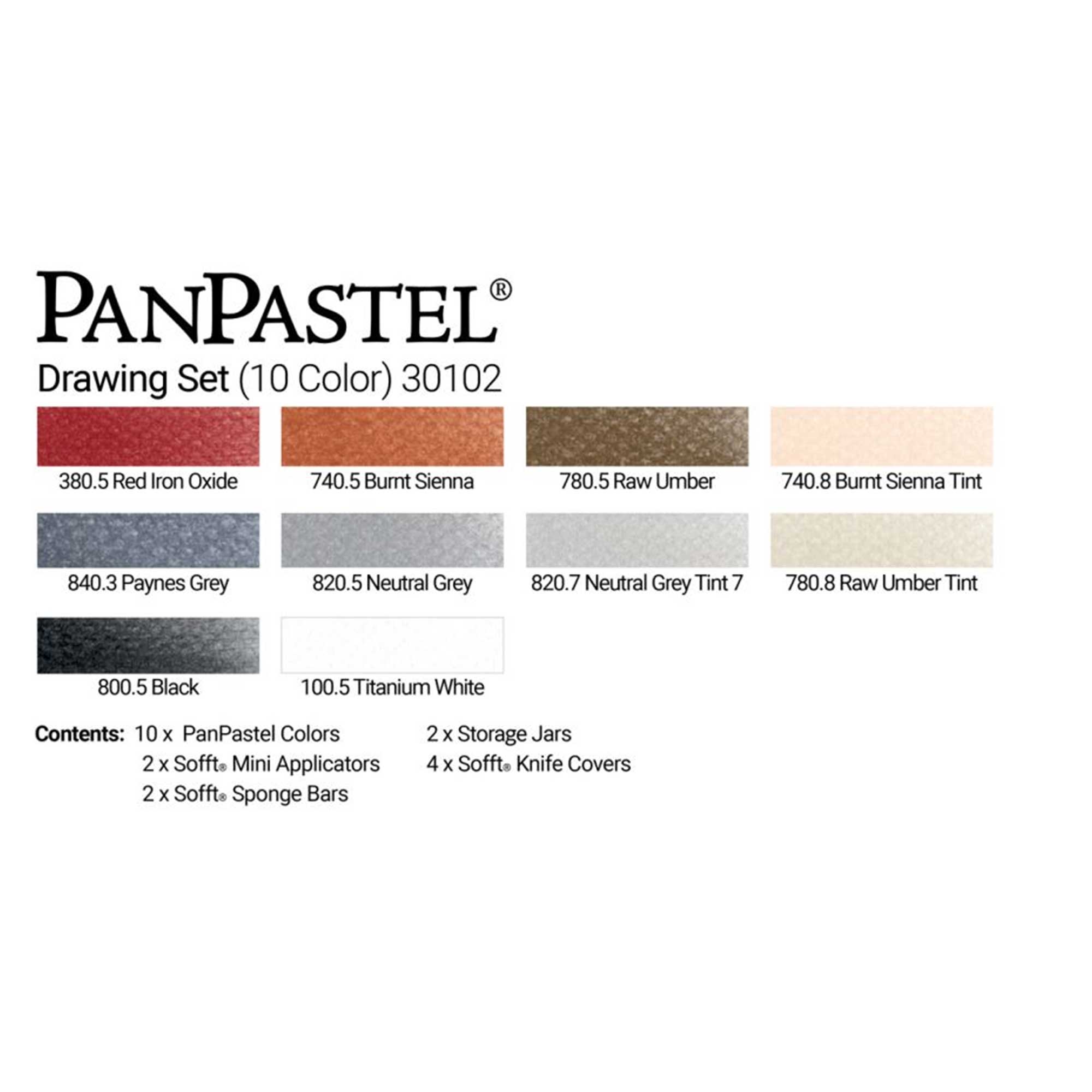 PanPastel Set of 10 - DRAWING - Colour Swatches