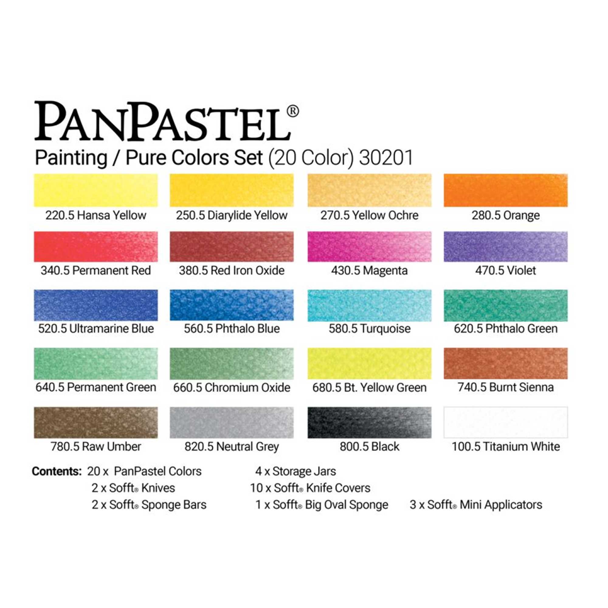 PanPastel Set of 20 - PAINTING - Colour Swatches