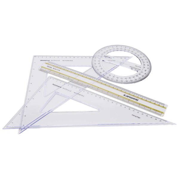 Ruler Set Square Drawing Protractor Professional Drafting Kit Compact  Triangle Board Office Stationery School Accessory