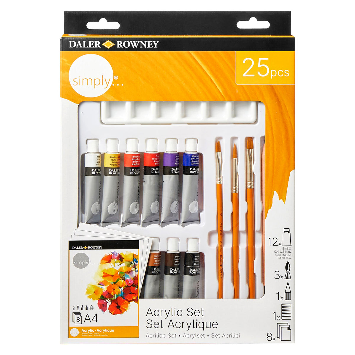 Daler-Rowney Simply Acrylic Set - Front of the box