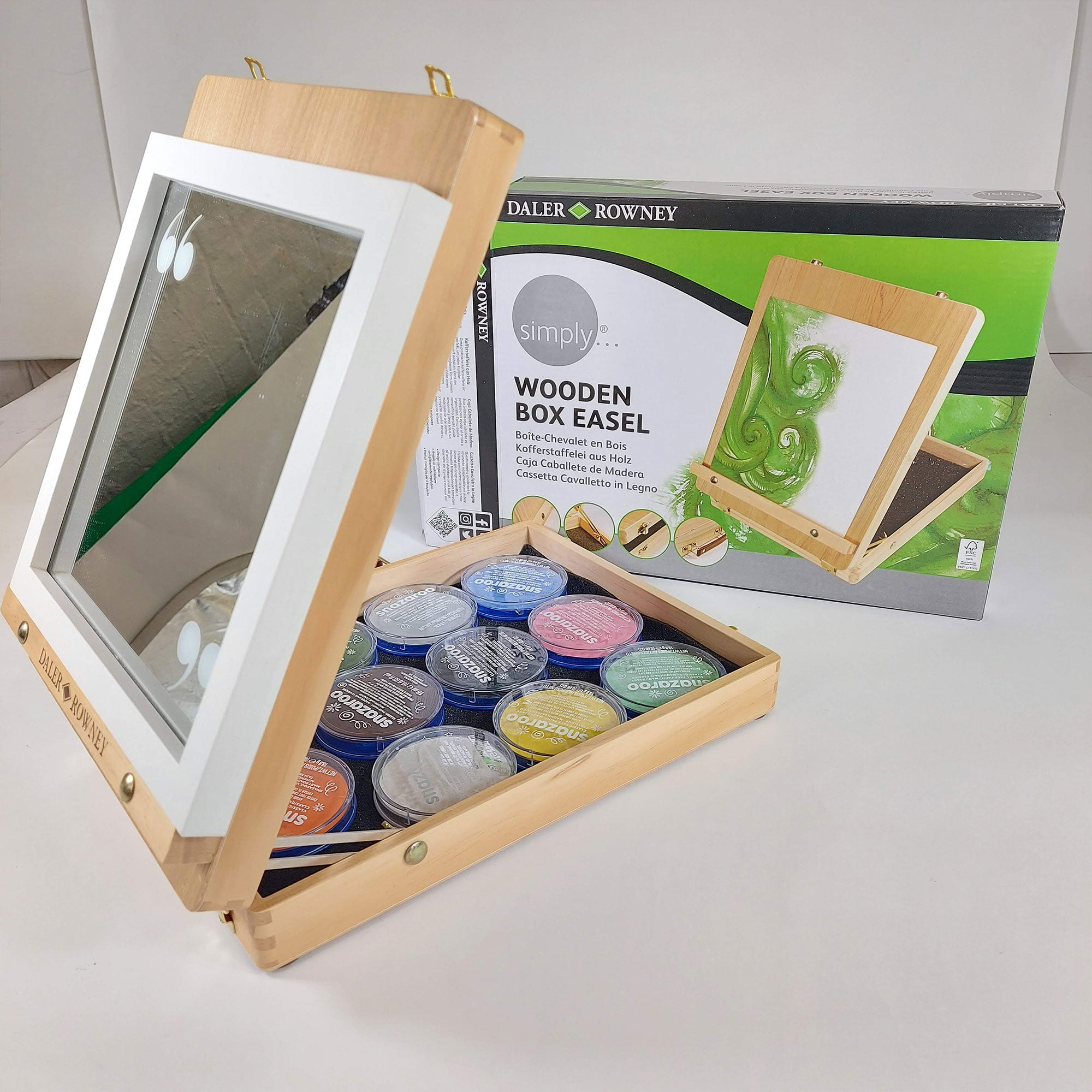 Daler-Rowney Simply Box Easel Holding Face Paints