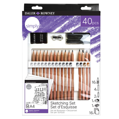 Daler-Rowney Simply Sketching Set - 40 Pieces