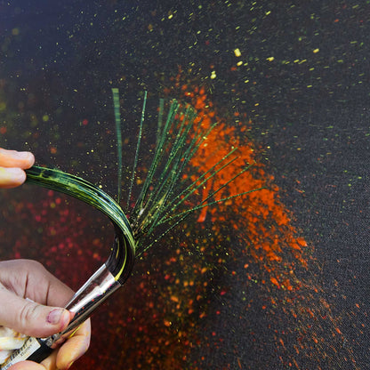 Liquitex Splatter Brushes in use mood shot