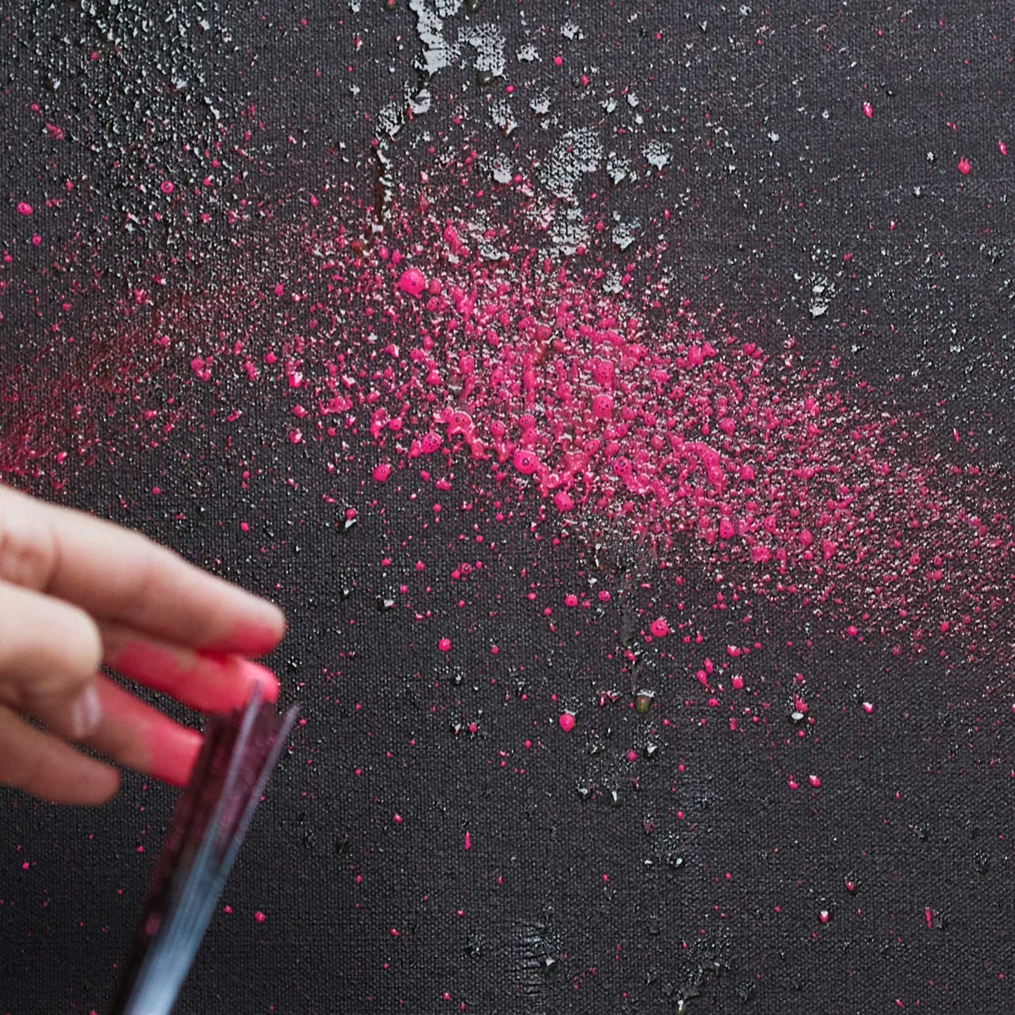 Liquitex Splatter Brushes in use mood shot