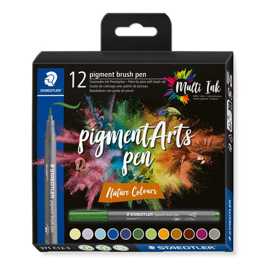 Staedtler Pigment Arts Multi Ink Brush Pens - Nature Colours - Packaging