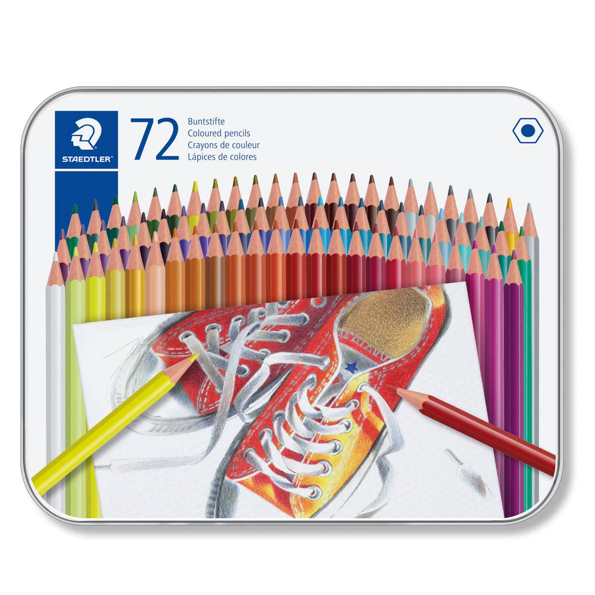 Staedtler Coloured Pencils - Tin of 72 Assorted Colours