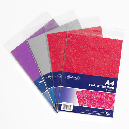 Stephens Glitter Card - 10 Sheets