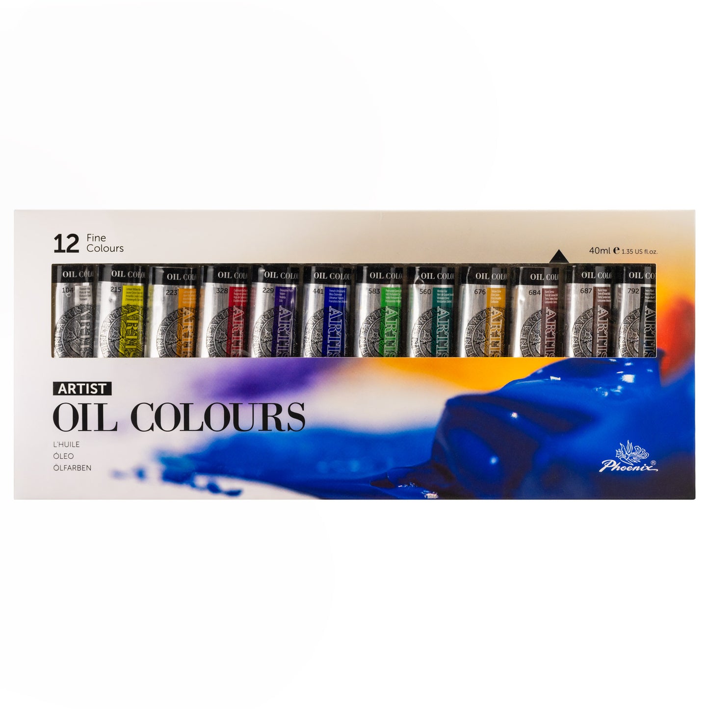 Studio Artist Oil Paint Set  - 12 x 40ml Tubes