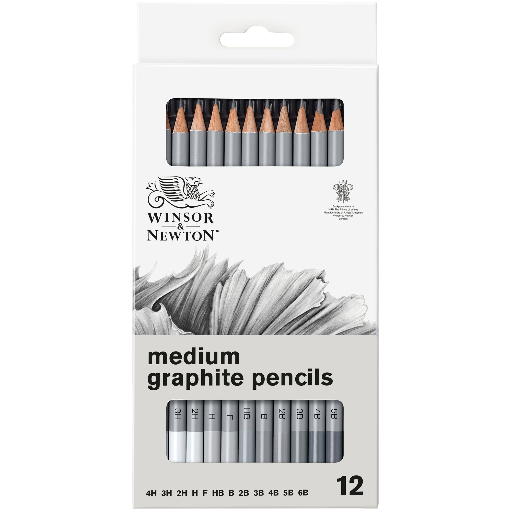 Winsor & Newton Studio Collection Medium Graphite Pencil - Set of 12